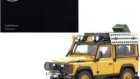 Land Rover Defender 90 Yellow with Roof Rack and Accessories 1/18 Diecast Model Car by Kyosho