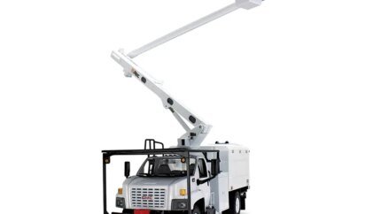 Buy the GMC C7500 Tree Trimming Truck White 'Altec' 1/34 Diecast Model by First Gear