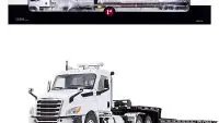 2018 Freightliner Cascadia Day Cab with Fontaine Traverse HT Trailer 1/34 Diecast Model by First Gear