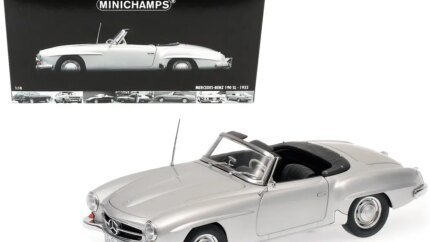 1955 Mercedes-Benz 190 SL W121 Silver 1/18 Diecast Model by Minichamps