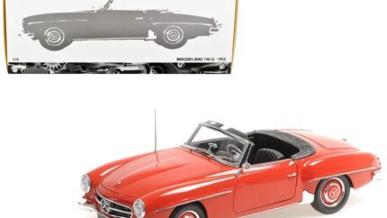 1955 Mercedes-Benz 190 SL Convertible Red 1/18 Diecast Model by Minichamps