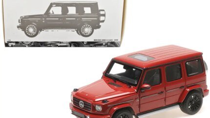 2020 Mercedes-Benz AMG G-Class Red 1/18 Diecast Model with Sunroof by Minichamps