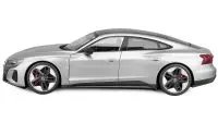 2022 Audi RS e-tron GT Silver Metallic 1/18 Diecast Model with Sunroof by Bburago