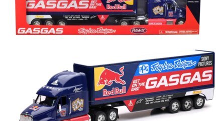 Peterbilt 387 Truck 1/32 Diecast Model - Dark Blue Red Bull Troy Lee Designs by New Ray