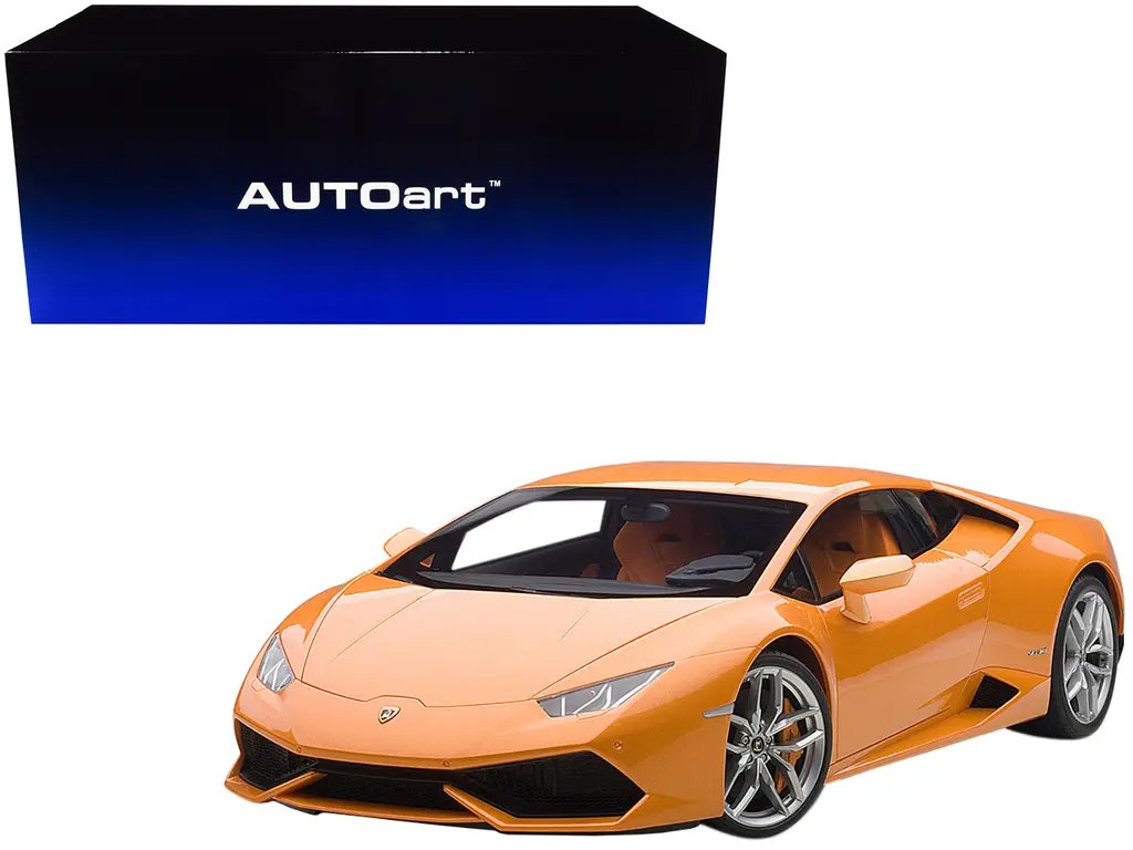 Stunning Lamborghini Huracan LP610-4 Arancio Borealis 1/12 Model Car by Autoart 3 Stunning Lamborghini Huracan LP610-4 Arancio Borealis 1/12 Model Car by Autoart - Image 3