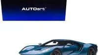 2017 Ford GT Liquid Blue Metallic 1/12 Model Car by Autoart - Premium Diecast Collectible