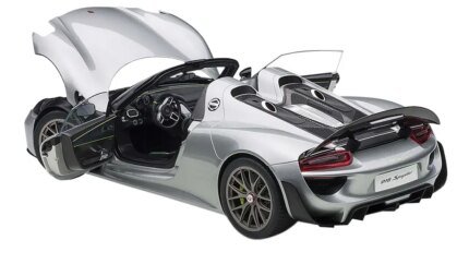 Porsche 918 Spyder Weissach Package Silver 1/12 Model Car by Autoart – Luxury Diecast Collectible