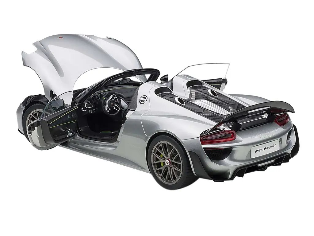 Porsche 918 Spyder Weissach Package Silver 1/12 Model Car by Autoart – Luxury Diecast Collectible