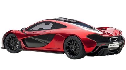 Exclusive McLaren P1 Volcano Red 1/12 Model Car by Autoart with Carbon Top