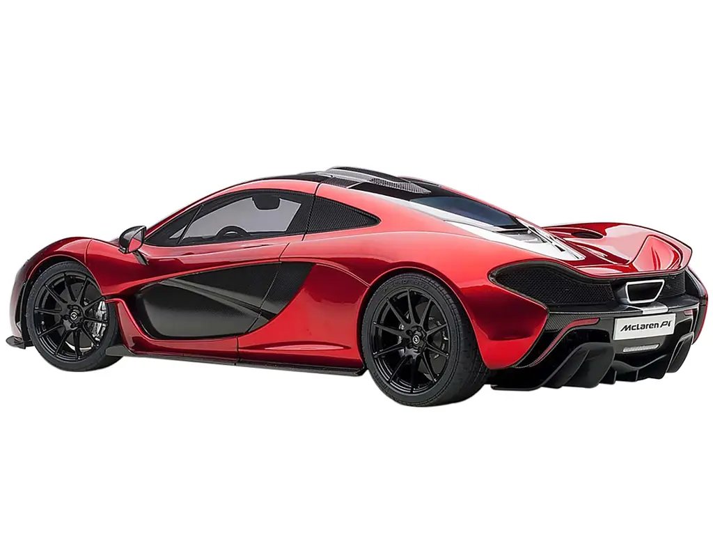 Exclusive McLaren P1 Volcano Red 1/12 Model Car by Autoart with Carbon Top
