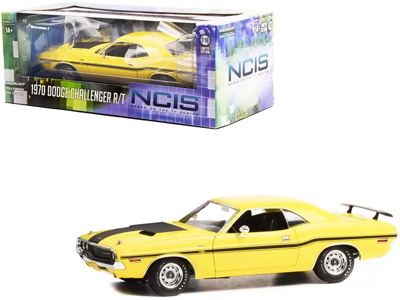 Diecast Model Cars wholesale toys dropshipper drop shipping 1970 Dodge Challenger R/T Yellow Matt Black Stripes NCIS 2003 TV Series 1/18 Greenlight 12845 drop shipping wholesale drop ship drop shipper dropship dropshipping toys dropshipper diecast dr 1970 Dodge Challenger R/T Diecast Model - NCIS TV Series 1/18 Scale by Greenlight
