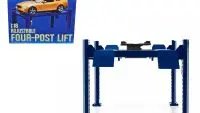 Adjustable Blue Four Post Lift for 1/18 Scale Diecast Model Cars by Greenlight