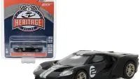 2017 Ford GT Black #2 Diecast Model - 1/64 Tribute to 1966 GT40 MK II Racing Heritage by Greenlight