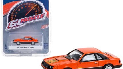 1979 Ford Mustang Cobra Tangerine Orange 1/64 Diecast Model - Greenlight Muscle Series 24