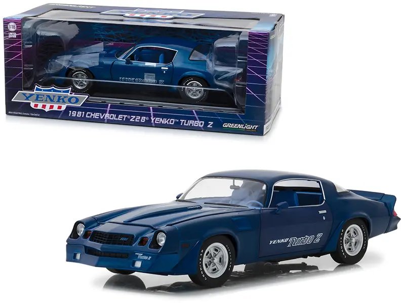 1981 Chevrolet Z28 Yenko Turbo Z Blue 1/18 Diecast Model by Greenlight