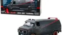1983 GMC Vandura A-Team Diecast Model 1/18 - Black Weathered with Bullet Holes by Greenlight