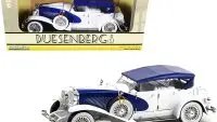 Stunning Duesenberg II SJ Blue & White 1/18 Diecast Model Car by Greenlight
