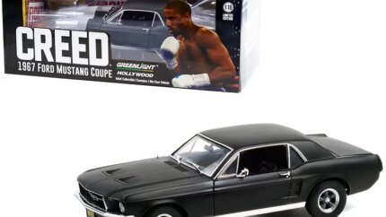 1967 Ford Mustang Coupe Matt Black Diecast Model - Adonis Creed's Iconic Car from 'Creed' (2015) by Greenlight