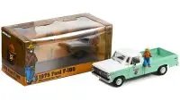 1975 Ford F-100 Forest Service Green Diecast Truck with Smokey Bear Figure - 1/18 Model by Greenlight