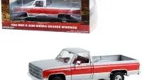 1984 GMC K-2500 Sierra Grande Wideside Pickup 1/18 Diecast Model - Silver & Red by Greenlight