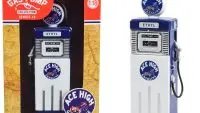 Vintage 1951 Wayne 505 Gas Pump Diecast Replica - Ace High White & Blue by Greenlight