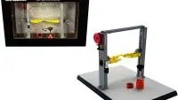 Premium GMP 1/43 Scale Gray Two Post Lift for Model Cars