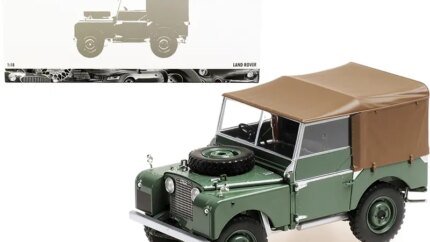 1949 Land Rover RHD (Right Hand Drive) Green with Brown Canopy 1/18 Diecast Model Car by Minichamps