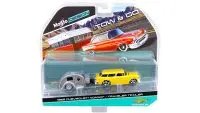 Vintage 1955 Chevrolet Nomad with Yellow Traveler Trailer: Classic Tow Combo