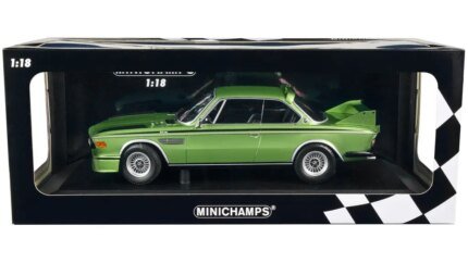 Limited Edition 1973 BMW 3.0 CSL Green Metallic 1/18 Diecast Model by Minichamps