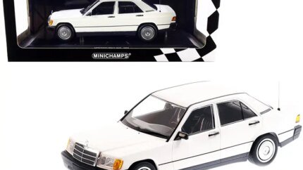 Rare 1982 Mercedes Benz 190E W201 White 1/18 Diecast Model by Minichamps - Limited Edition of 702