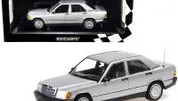 Rare 1982 Mercedes Benz 190E W201 Silver Metallic 1/18 Diecast by Minichamps - Limited to 504 Worldwide