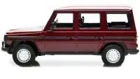 Limited Edition 1980 Mercedes-Benz G-Model LWB 1/18 Diecast by Minichamps - Dark Red with Black Stripes