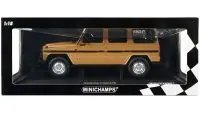 Limited Edition 1980 Mercedes-Benz G-Model LWB 1/18 Diecast by Minichamps - Beige with Black Stripes