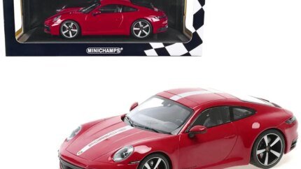 Exclusive 2019 Porsche 911 Carrera 4S Carmine Red 1/18 Diecast Model by Minichamps - Limited Edition