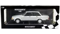Rare 1986 Volvo 240 GL Silver Metallic 1/18 Diecast Model by Minichamps - Limited Edition of 380 Worldwide