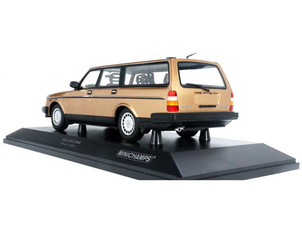 Rare 1986 Volvo 240 GL Break Gold Metallic 1/18 Diecast Model by Minichamps – Limited Edition of 402