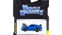 2013 Ford Mustang Boss 302 Light Blue with Black Stripes 1/64 Diecast Model Car by Muscle Machines