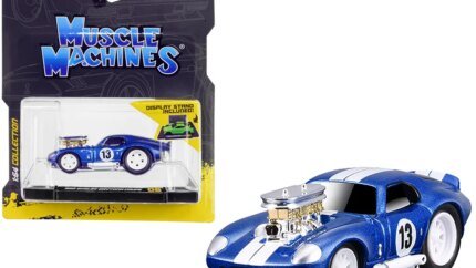 1965 Shelby Daytona Coupe #13 Blue Metallic Diecast Model Car 1/64 by Muscle Machines