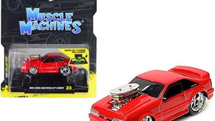 1993 Ford Mustang SVT Cobra Red 1/64 Diecast Model by Muscle Machines - Collectible Car