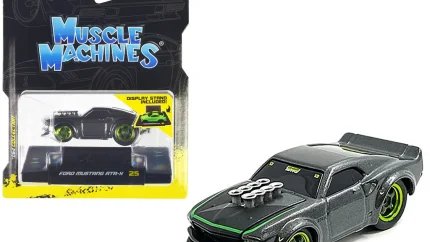 Ford Mustang RTR-X Gray Metallic 1/64 Diecast Model Car - Muscle Machines Collectible