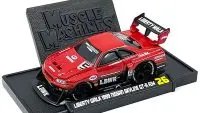 1999 Nissan Skyline GT-R R34 Liberty Walk Red/Black 1/64 Diecast Model by Muscle Machines