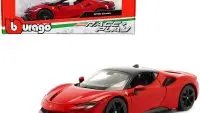 Ferrari SF90 Stradale Red Diecast Model 1/18 by Bburago - Race Play Series