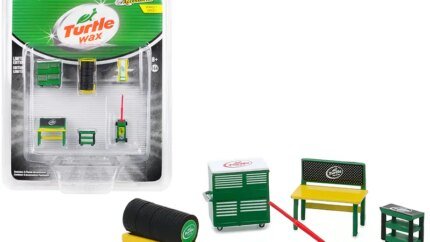 Greenlight Turtle Wax 6-Piece Shop Tools Set 1/64 - Shop Tool Accessories Series 1