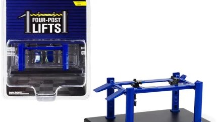Adjustable Four-Post Lift Blue "Four-Post Lifts" Series 1 1/64 Diecast Model by Greenlight