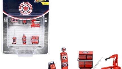 Greenlight Red Crown Gasoline 6-Piece Shop Tools Set 1/64 Models – Shop Tool Accessories Series 5