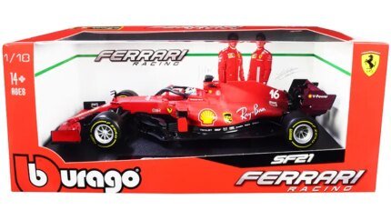 Ferrari SF21 #16 Charles Leclerc Formula One F1 Car "Ferrari Racing" Series 1/18 Diecast Model Car by Bburago
