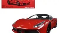 Ferrari 488 GTB Red/Black 1/18 Diecast Model - Bburago Signature Series