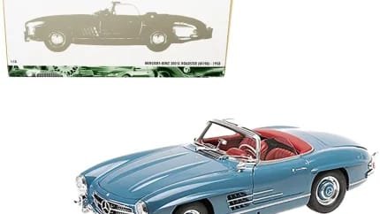 1958 Mercedes-Benz 300 SL Roadster 1/18 Diecast Model Car - Blue & Red by Minichamps
