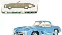 1958 Mercedes-Benz 300 SL Roadster W198 Blue Metallic 1/18 Diecast Model by Minichamps