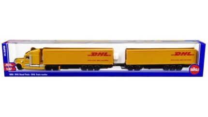 Authentic DHL Road Train 1/87 HO Diecast Model Truck with Double Pup Trailers by Siku
